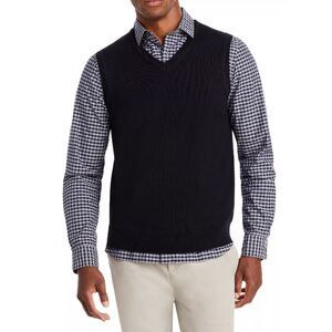 The Men's Store at Bloomingdale's V-Neck Merino Wool Vest M Medium Gray Heather